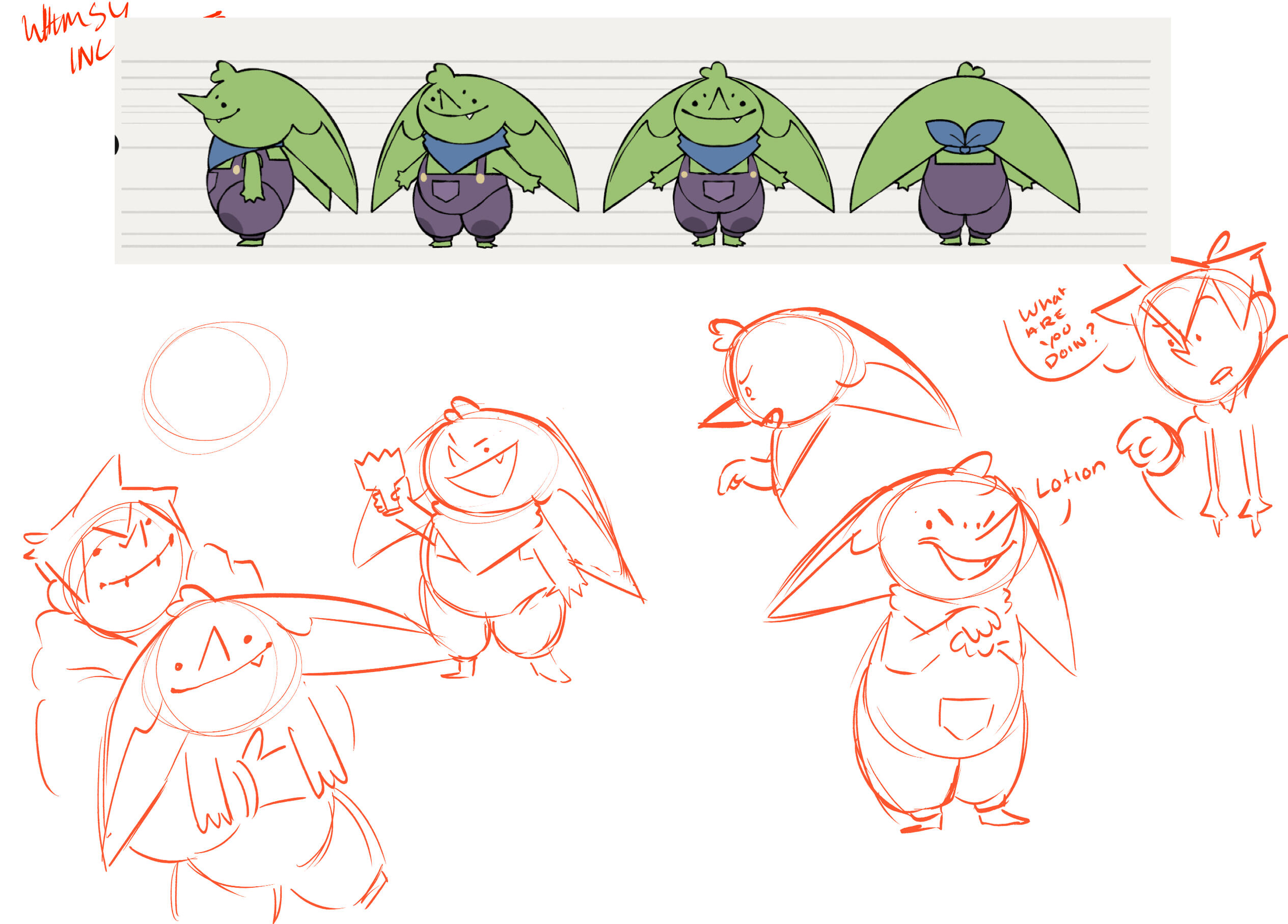 Whimsy Inc Character test- Key Animator, responsible for poses only