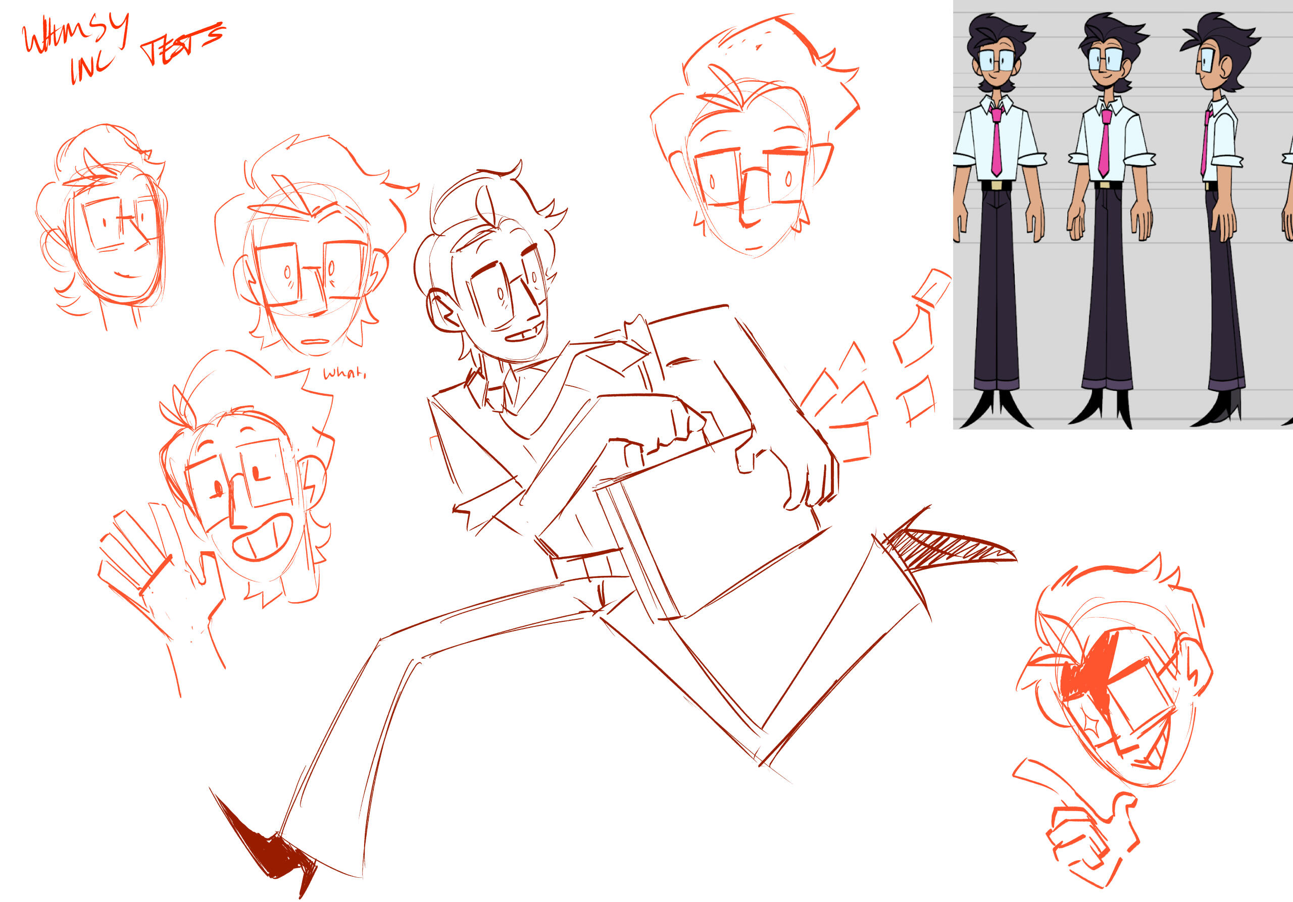 Whimsy Inc Character test- Key Animator, responsible for poses only